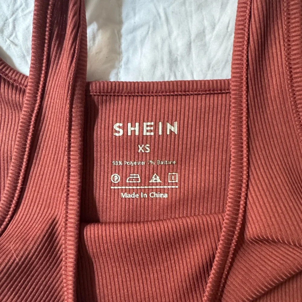 Women's Ribbed Tank Top - Rust - Picture 2 of 2